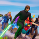 Leia, Hans and Luke run into battle in Fortnite.